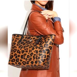 Coach purse/tote Leopard Print